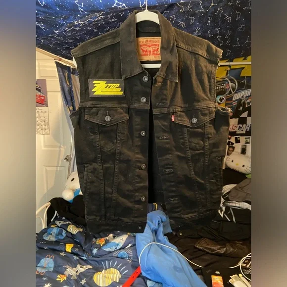 ZZTOP black denim vest - Picture 2 of 2